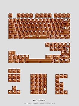 Amazon.com: daixiahu Amber Fossils Theme Keycaps, 150 Keys